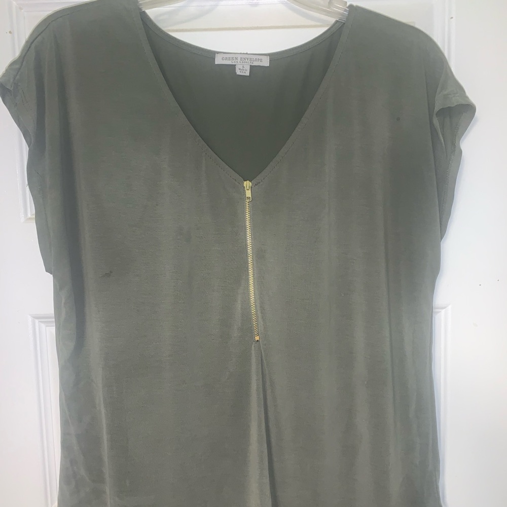 Olive green blouse